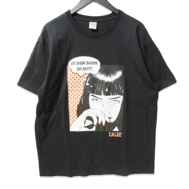 CALEE キャリー 半袖Tシャツ GIRL FRIEND T-SHIRT ブラック 黒 XL 27111564拍卖