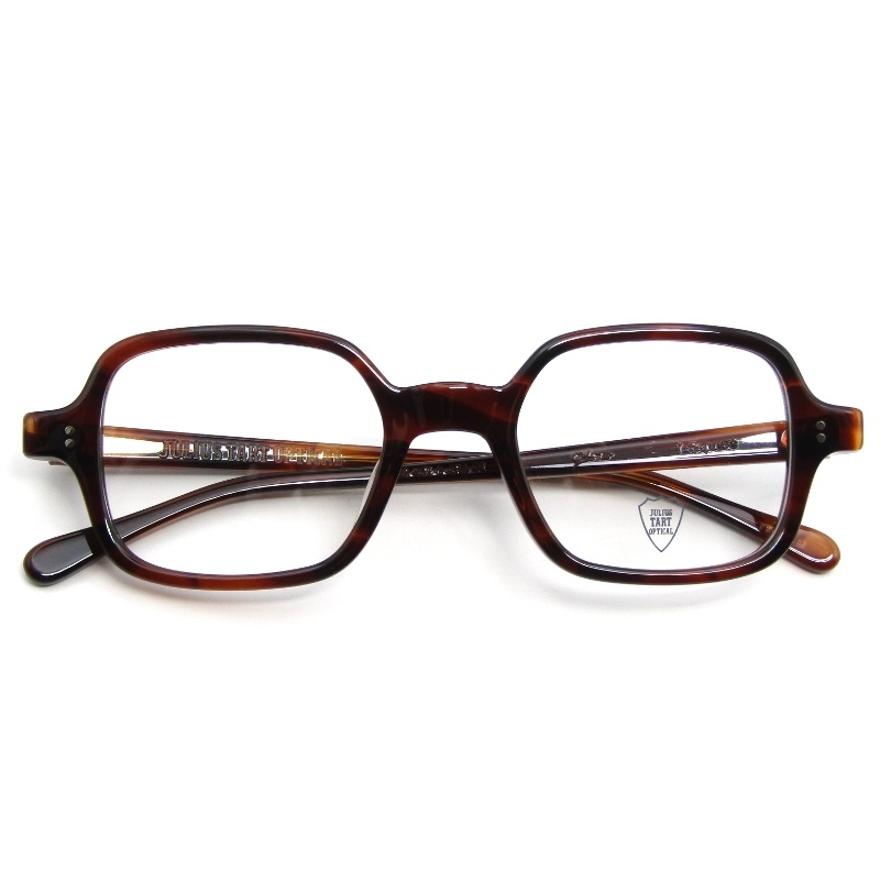未使用 JULIUS TART OPTICAL ジュリアスタートオプティカル メガネフレーム T-SQUARE PL-036M 日本製 DEMI AMBER 65008947拍卖