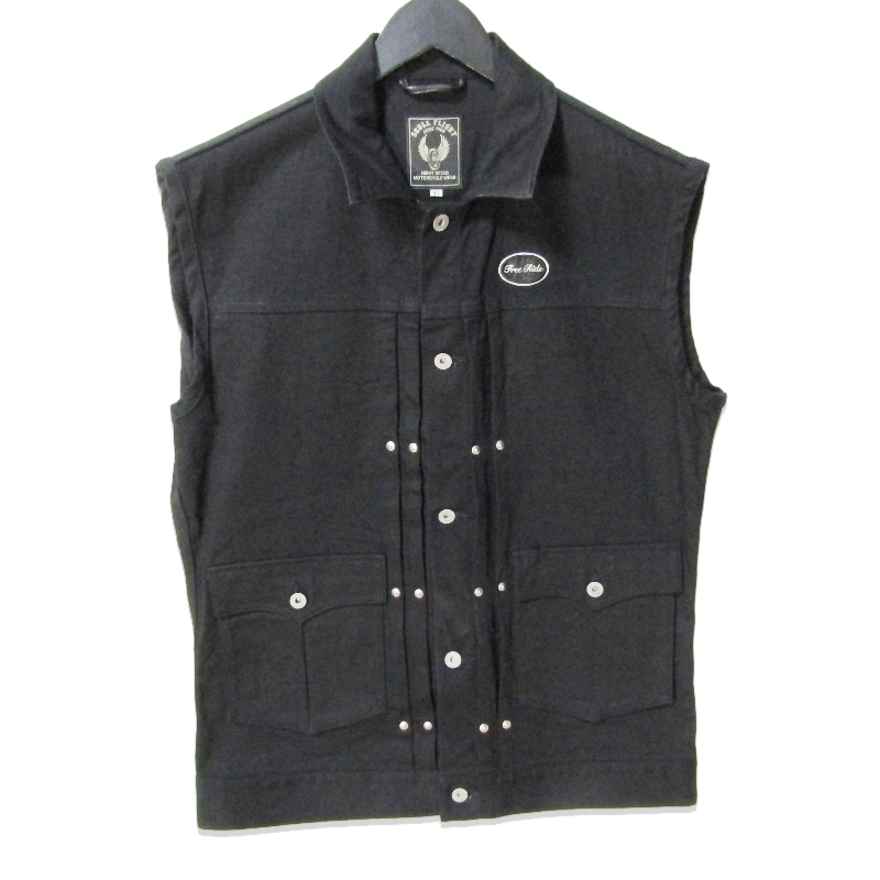 SKULL FLIGHT スカルフライト ワークベスト ストレッチ Stretch Vest Type6 ブラック 黒 47 27111572拍卖