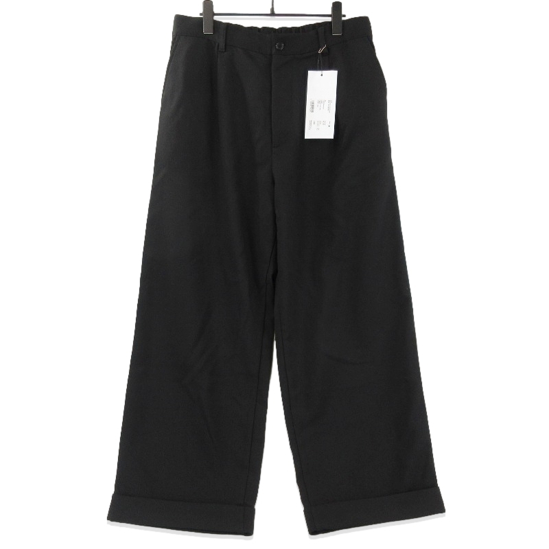 美品 FreshService フレッシュサービス FULFLAN WIDE TROUSERS FSC253-40122 ワイドトラウザーパンツ ブラック 黒 M タグ付き 71013955拍卖