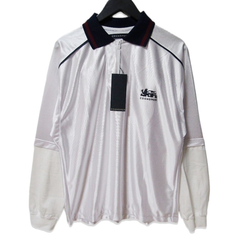 未使用 COGNOMEN コグノーメン LAYERED FOOTBALL UNIFORM SHIRT UN-TEE-U01 長袖シャツ フットボールシャツ WHITE M タグ付き 27111654拍卖