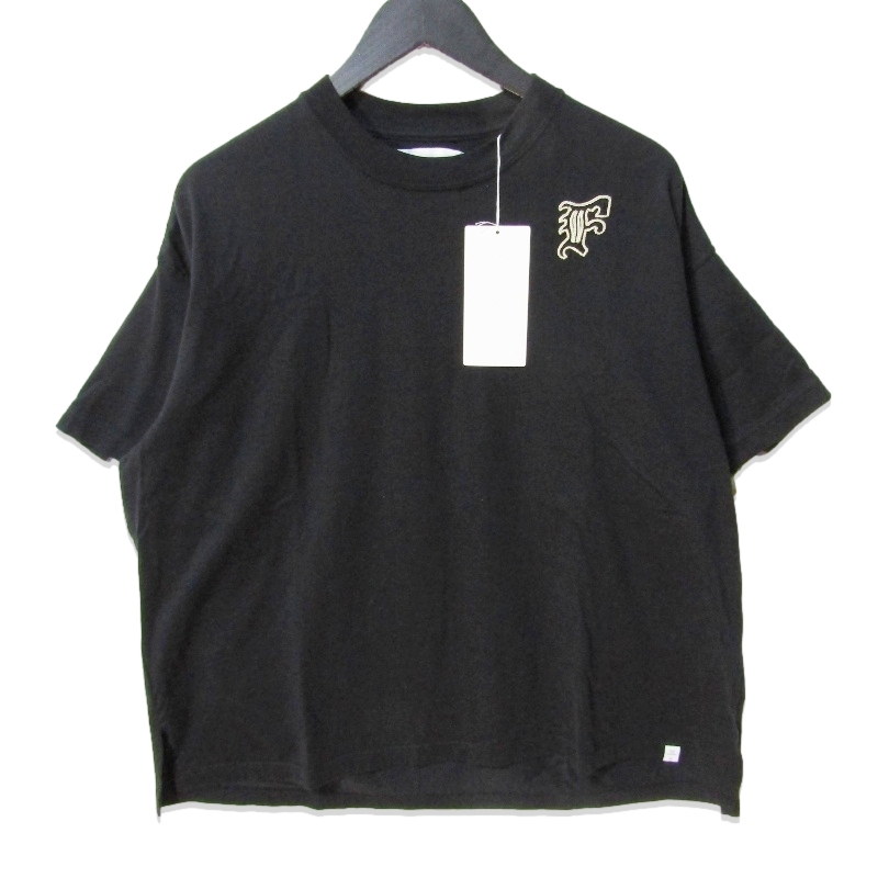 未使用 FACETASM ファセッタズム RIB SSTEE NAT-TEE-U06 半袖Tシャツ 刺繍 日本製 ブラック 黒 1 タグ付き 27111620拍卖