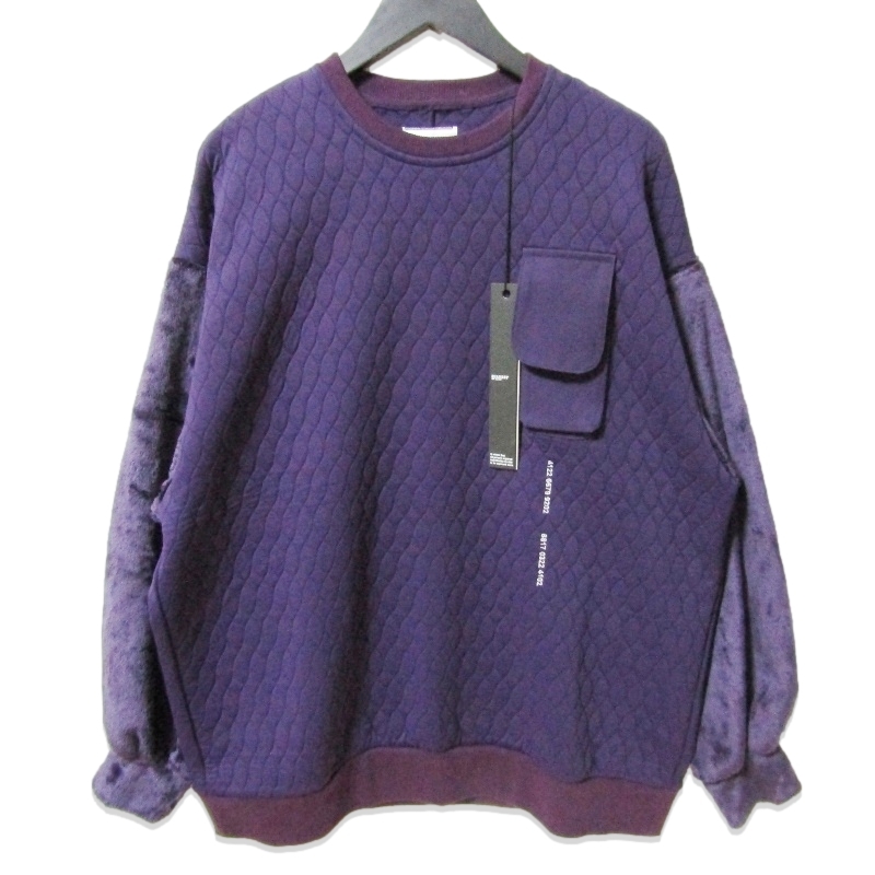 未使用 SHAREEF シャリーフ QUILTING JQ FUR SLEEVE PO Purple 2 タグ付き 27111641拍卖