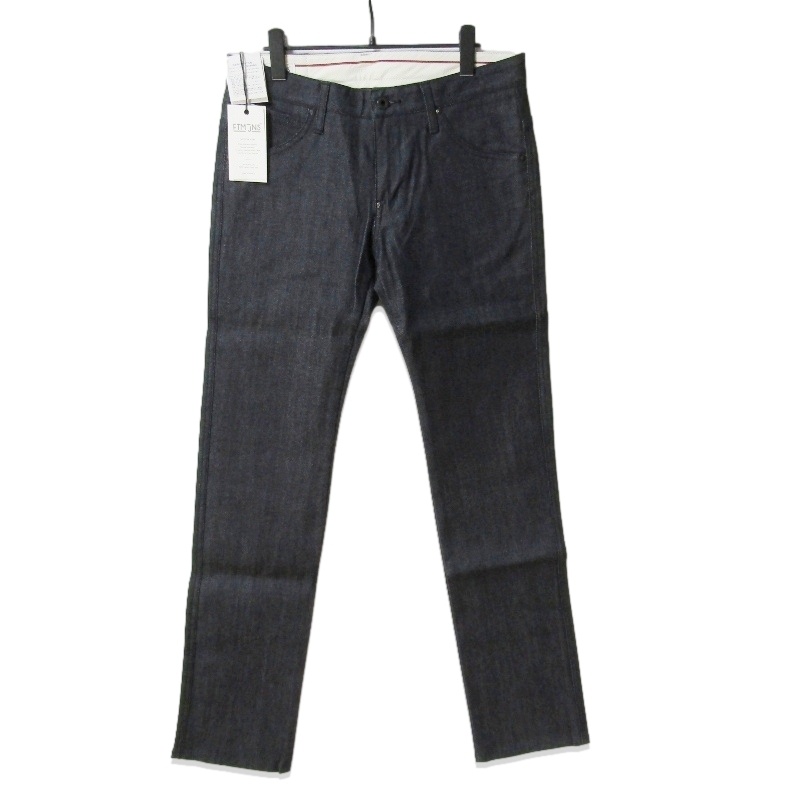 美品 FACTOTUM ファクトタム リジットストレッチデニム ストレート 8040101 日本製 5ポケット デニムパンツ NAVY 31 タグ付き 27111664拍卖