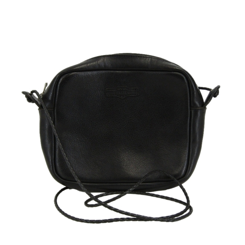 CALEE キャリー ショルダーバッグ カウレザー スクエア 牛革 ブラック 黒 24005580拍卖