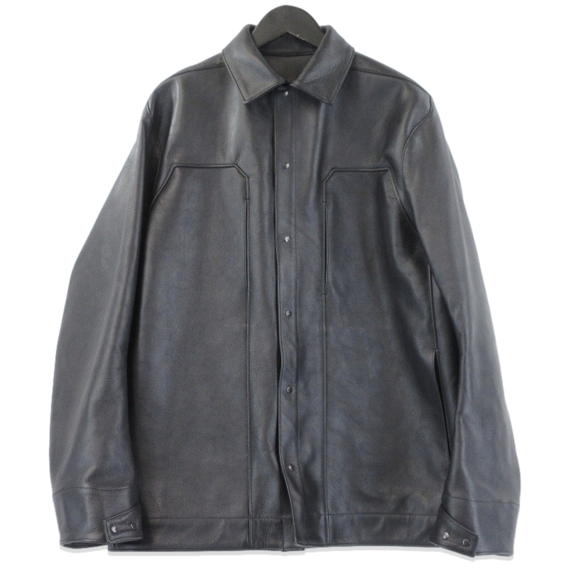 未使用 OPPOSE DUALITY オポーズデュアリティ 6Pocket Panel Leather Work Jacket OD1001JKT-25SS ブラック 黒 46 タグ付き 70017184拍卖