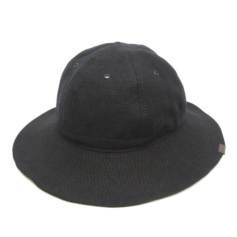 未使用 Mr Fatman ミスターファットマン ハット 25SS 5251013 BARRY FATIGUE HAT ファティーグハット リネン 日本製 ブラック M 28011184拍卖