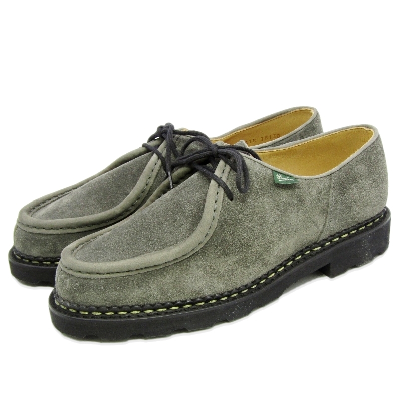 未使用 Paraboot パラブーツ 41.5 MICHAEL 184746 チロリアンシューズ ミカエル スエード マルシェ2ソール グレー VEL GRIS 35004909拍卖