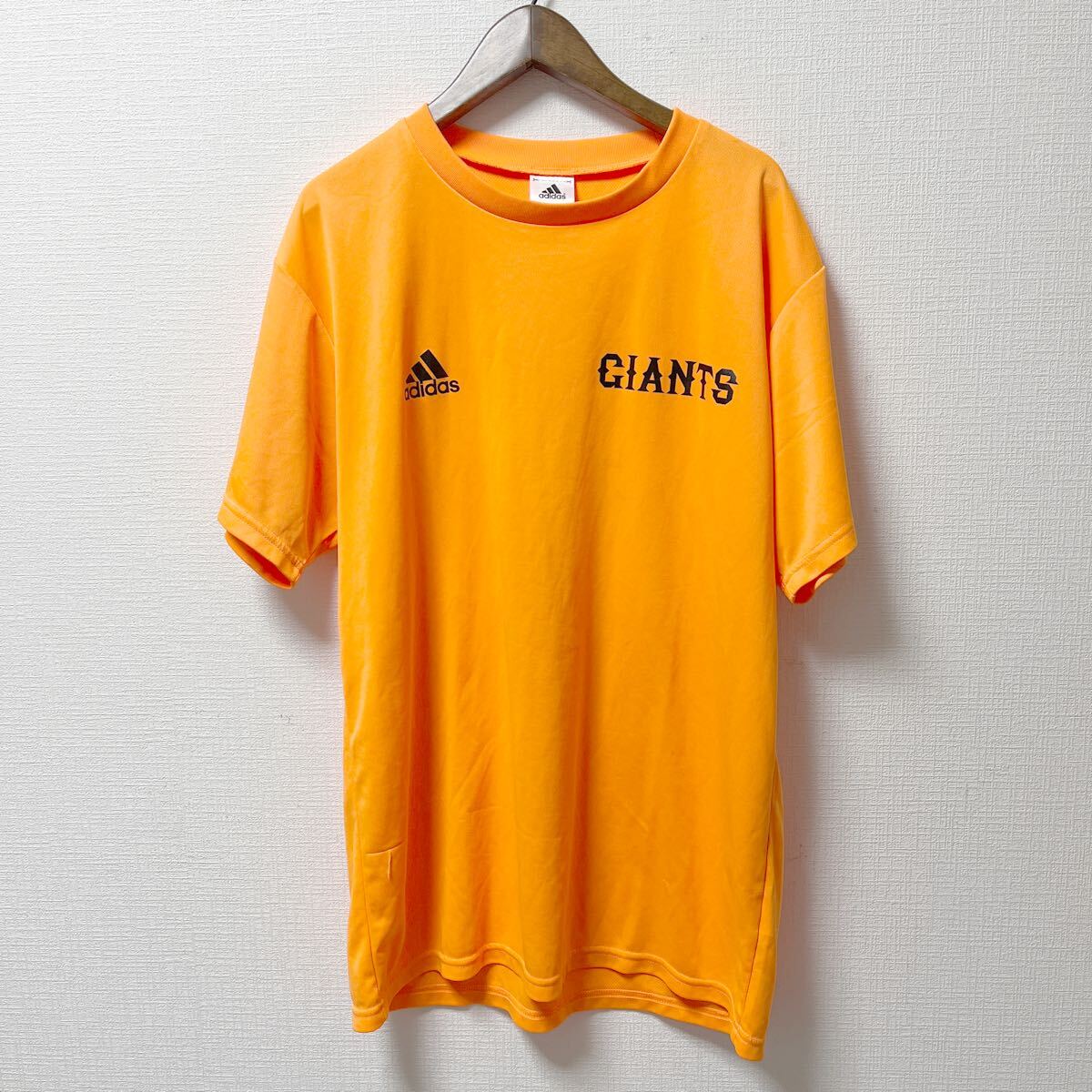 adidas アディダス 読売ジャイアンツ 半袖 Tシャツ Oサイズ オレンジ ポリエステル拍卖