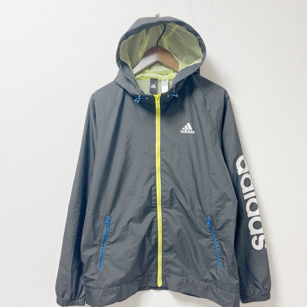 adidas アディダス レディース 裏メッシュ ウィンドブレーカー Lサイズ ブラック ポリエステル拍卖