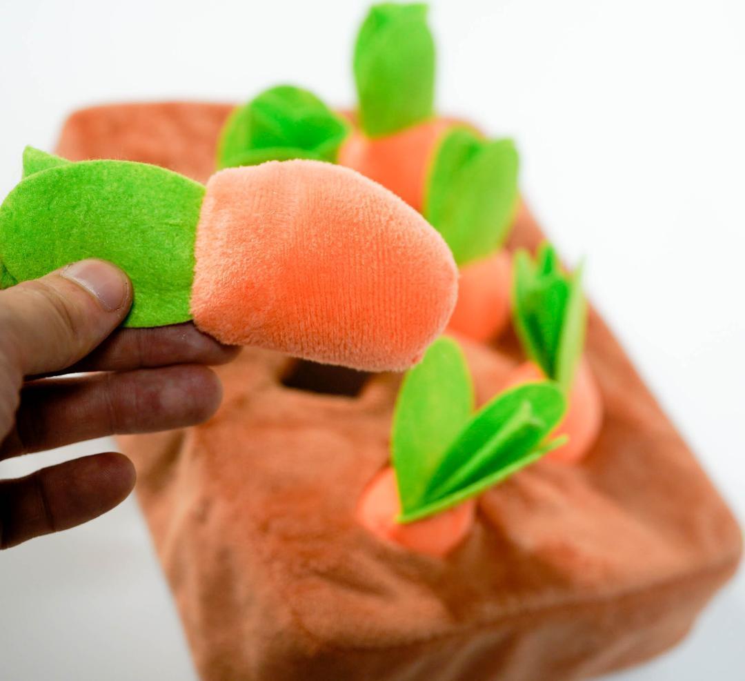 ノーズワーク 犬 玩具 にんじん畑 ぬいぐるみ ペット 23cm うさぎ【残3のみ】拍卖