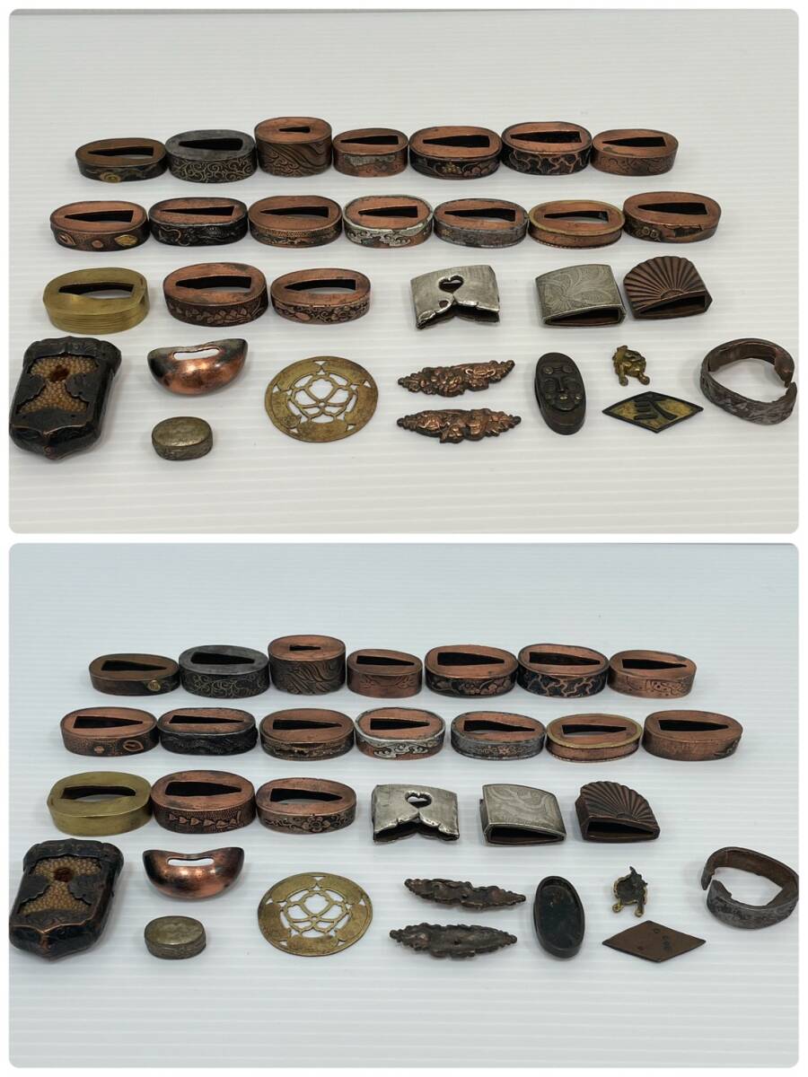 ☆お宝発見! 柄 縁頭 目貫 金工刀装具まとめて大量 獅子 龍 茶道具図他いろいろ ハバキ 江戸時代 太刀 拵 鐔 鍔【21310CK】J22拍卖