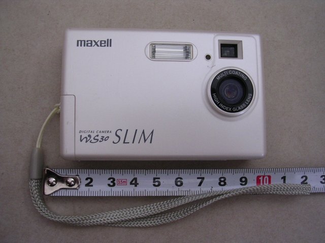 ■WS30 SLIM maxell デジタルカメラ カウンタとストロボ確認(確証提示) 使えそうな完全JUNK拍卖