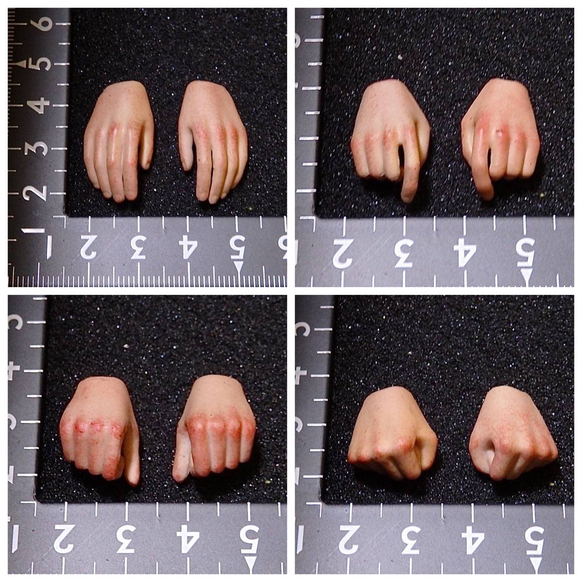 【値上げ予定】CCTOYS製 模型 1/6 スケール 女性 フィギュア用 部品 ハンドパーツ 右手4種左手4種 サンタン (未使用拍卖