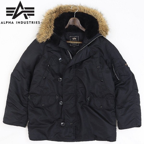 【HA862】◆ALPHA INDUSTRIES アルファ インダストリーズ N-3B FLIGHT JACKET CORE SPEC ミリタリー フライト ジャケット 黒 ブラック L拍卖
