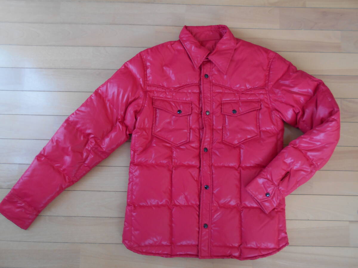 【特別価格】KOKURYU co.ltd ダウン80Xフェザー20 ウエスタンヨーク切り替えライトダウンジャケット ★赤sizeM★拍卖