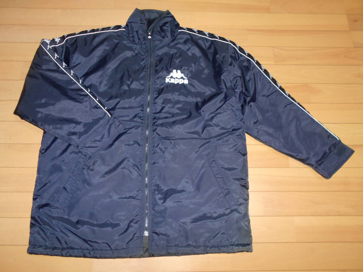 【特別価格】Kappa no.48309 左胸&背面ワッペンスタンドカラー フルジップ中綿ジャケット ★黒sizeM★拍卖