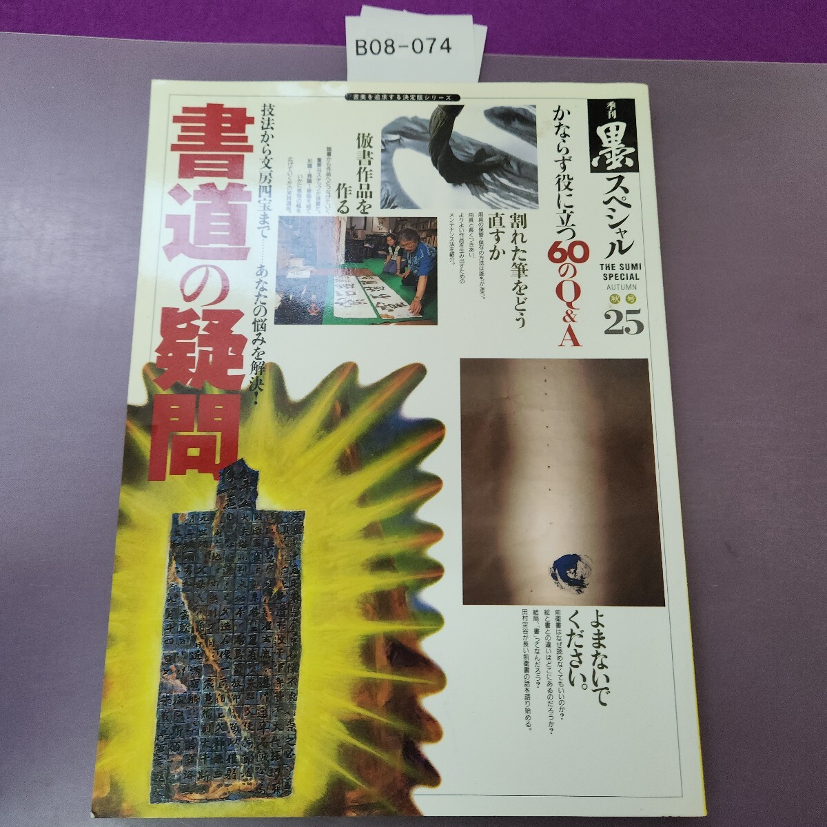 B08-074 季刊 墨スペシャル 第25 書道の疑問拍卖