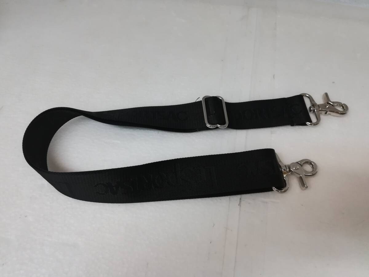 ■中古 レスポートサック ショルダー紐のみ LESPORTSAC ロゴ ブラック 約幅3.7×全長~104㎝ 拍卖