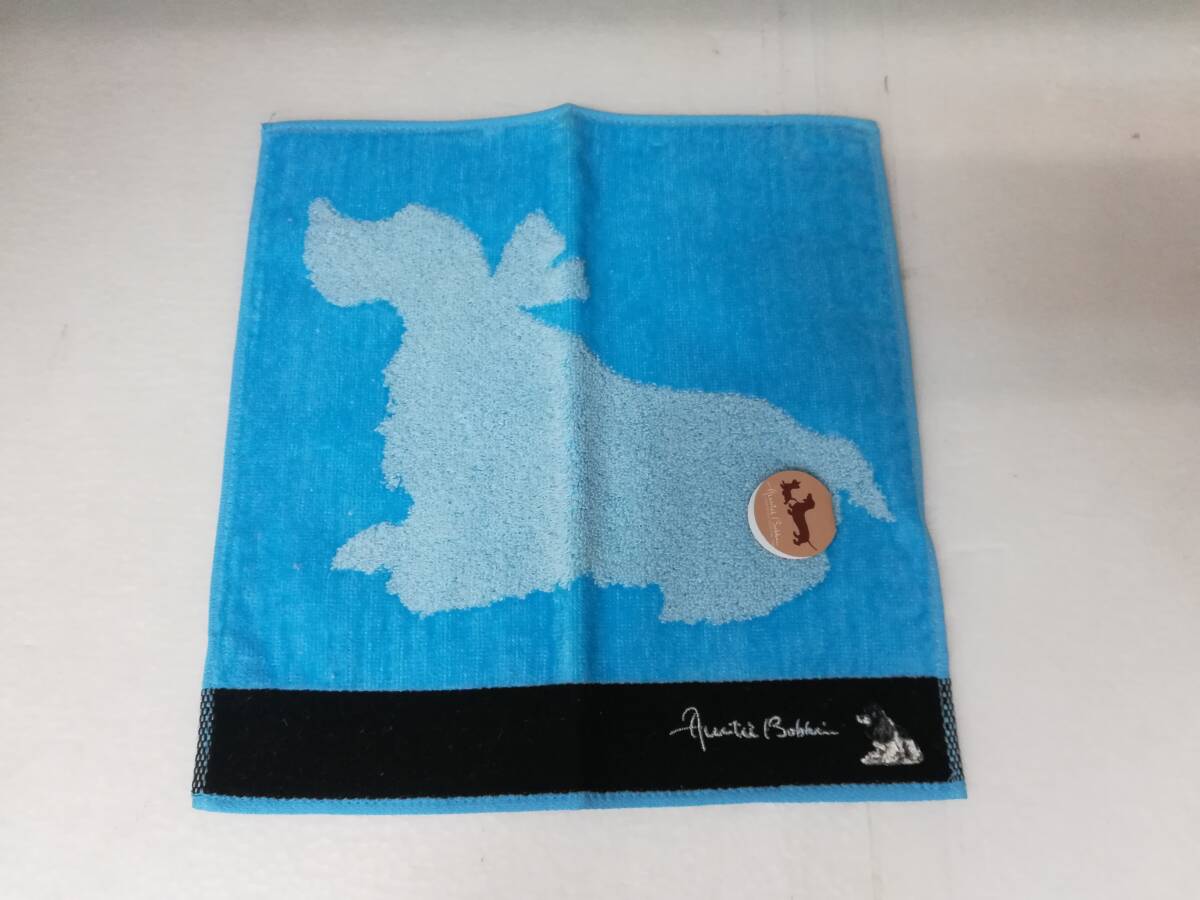 ■未使用 Auntie Bobbin コッカー スパニエル柄 ハンカチタオル 24×24.5㎝ 紙タグ付き拍卖