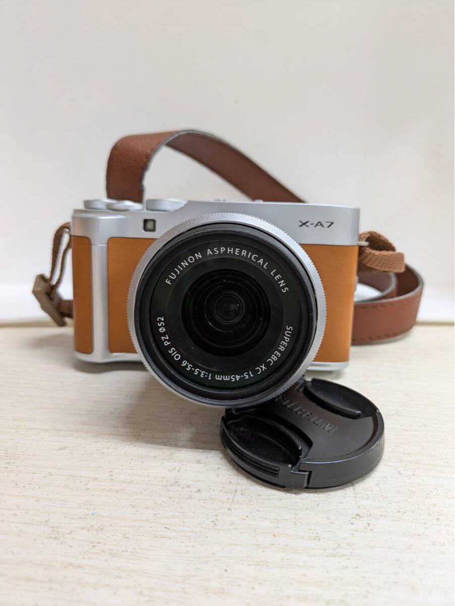 【69914.1030H】中古 FUJIFILM 富士フィルム デジタルカメラ X-A7 ミラーレス一眼カメラ キャラメル 通電確認済み拍卖