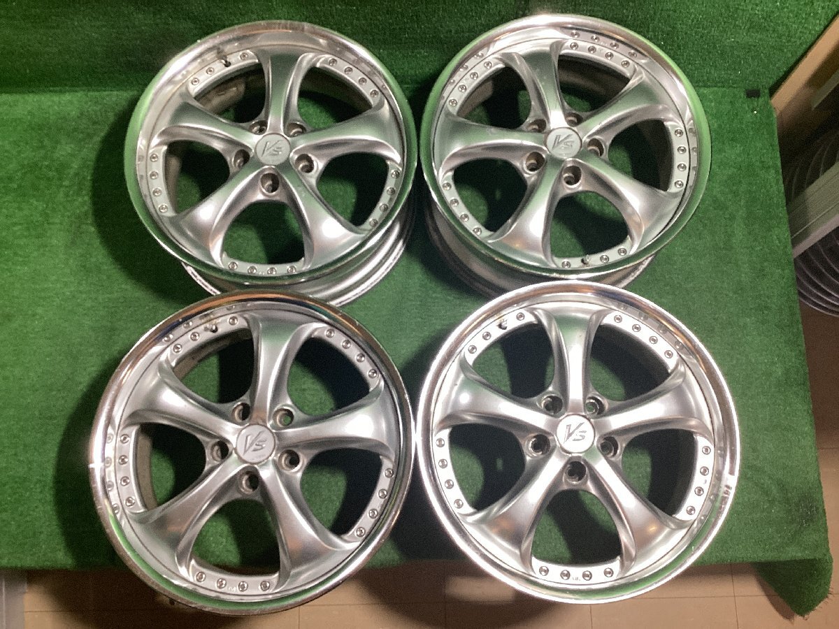 WORK ワーク VS-KF 18インチアルミ ホイール 7.5JJ +45 5H PCD114.3 4本セット 社外 (ジャンク)拍卖