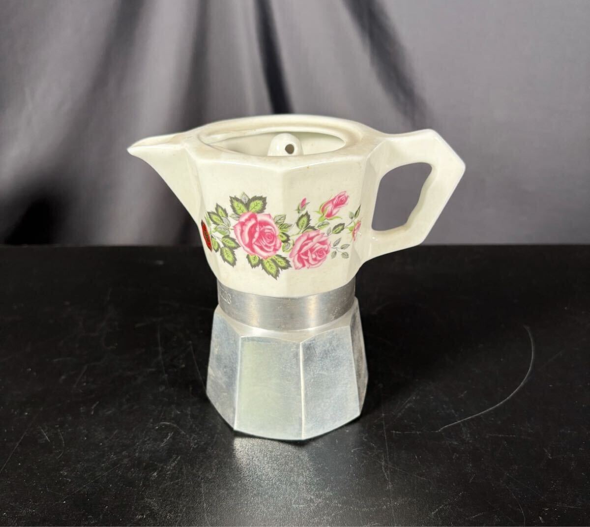 A61 イタリア製 エスプレッソメーカー 直火式 アンティーク 陶器 Flory Express 蓋なし拍卖