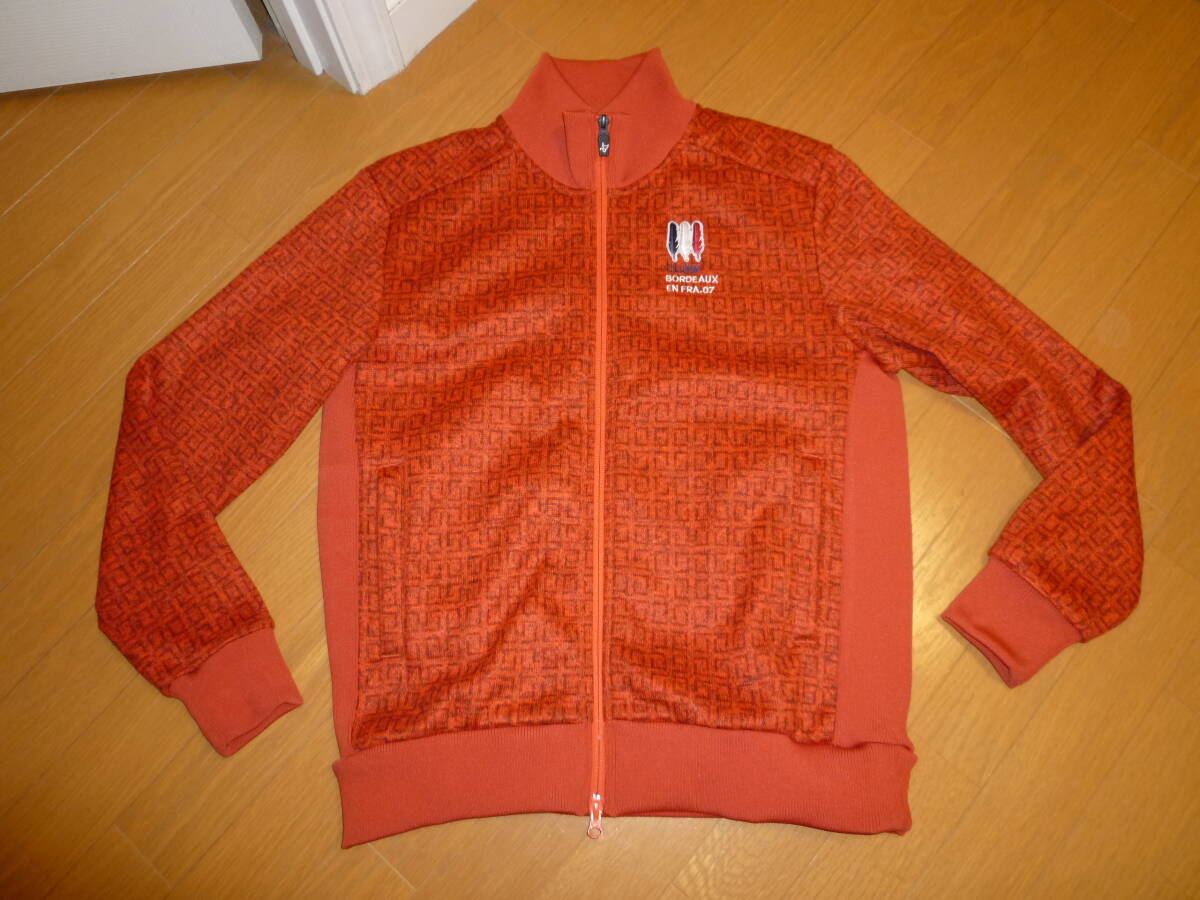 美品 クランク(CLUNK)(メンズ)ゴルフウェア アウター 長袖フルジップニットジャケット CL5GTN04 レッド系 L拍卖