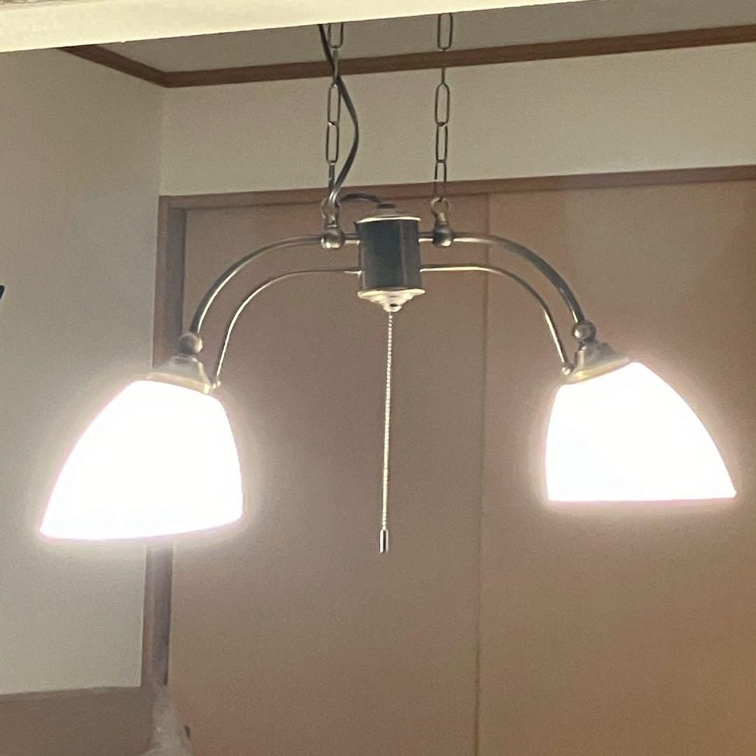 ナショナル シャンデリア 2灯 天井照明 レトロ アンティーク拍卖