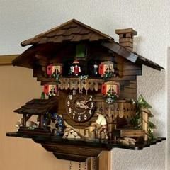 極希少 ドイツ森の時計 鳩時計 木こりのお仕事 クォーツ式 掛け時計 精巧 からくり拍卖