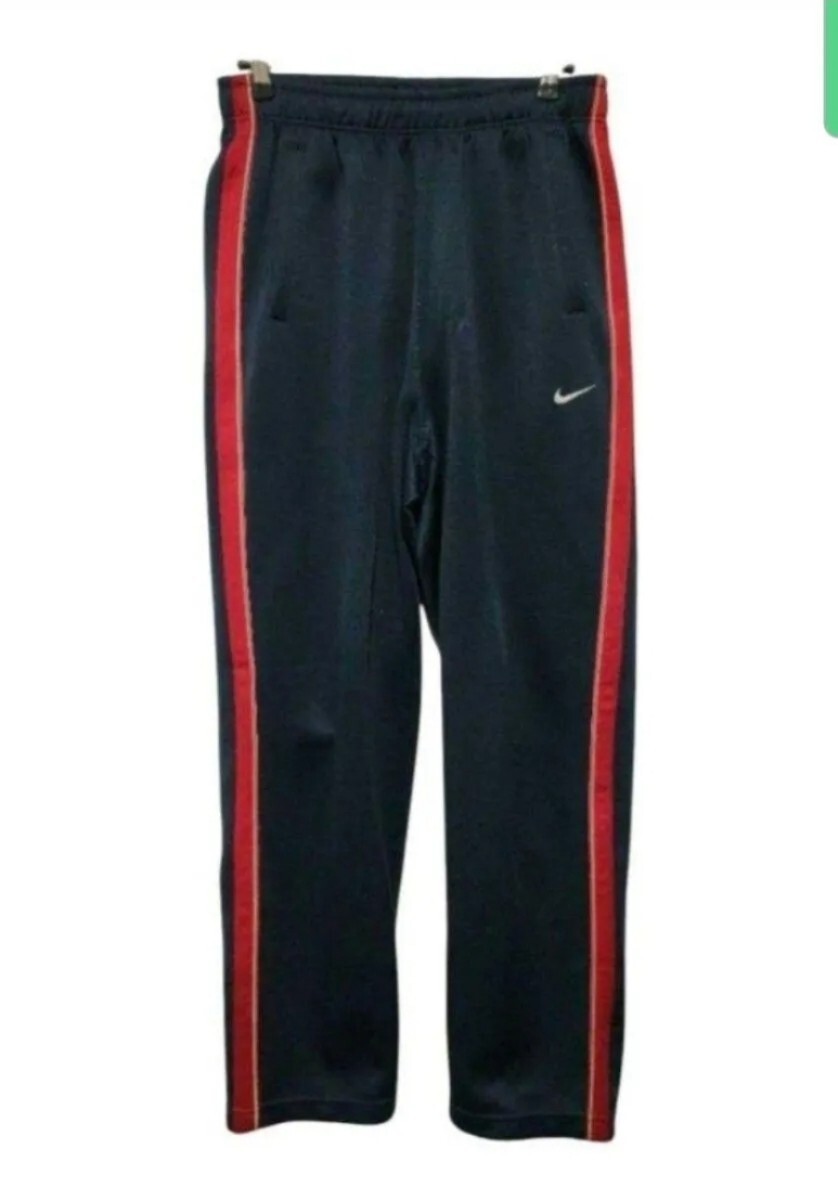 NIKE ナイキ 90s 00s サイドライン トラックパンツ L ネイビー×レッド拍卖
