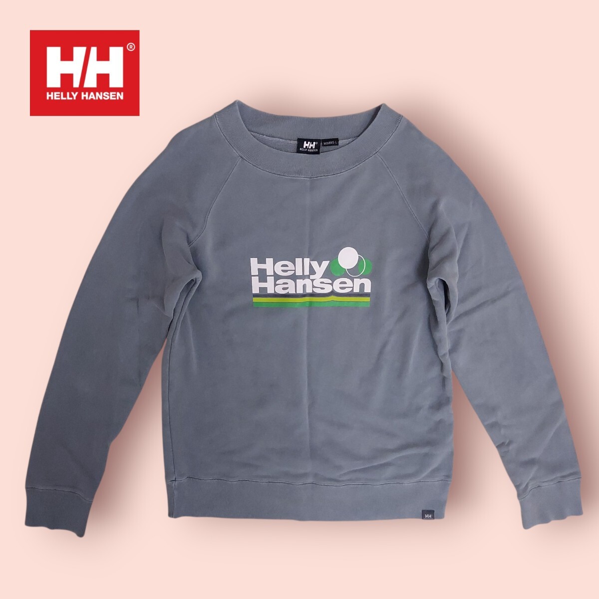 【大人気★!!】HELLY HANSEN ヘリーハンセン レディース ロゴプリント スウェット トレーナー L HWZ33301拍卖
