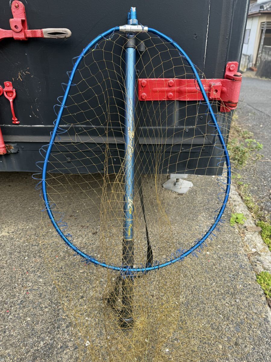 ランディングネット 折りたたみ 240cm ブルー 釣り タモ 釣具拍卖