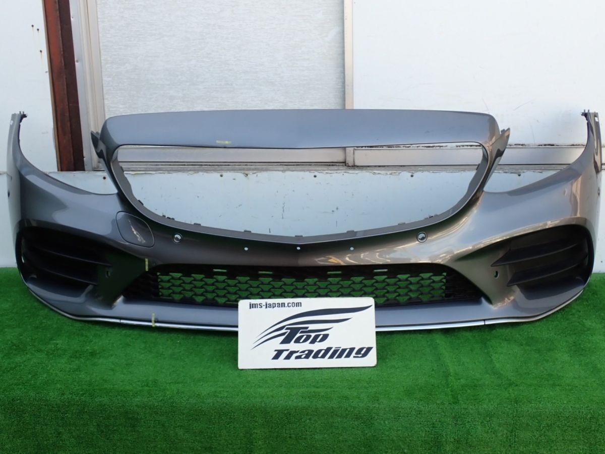 L6410vc ベンツ純正 Cクラス W205/S205 AMG 後期 フロントバンパー スポイラー・グリル付 (A2058802305)セレナイトグレー/992 適合確認可能拍卖