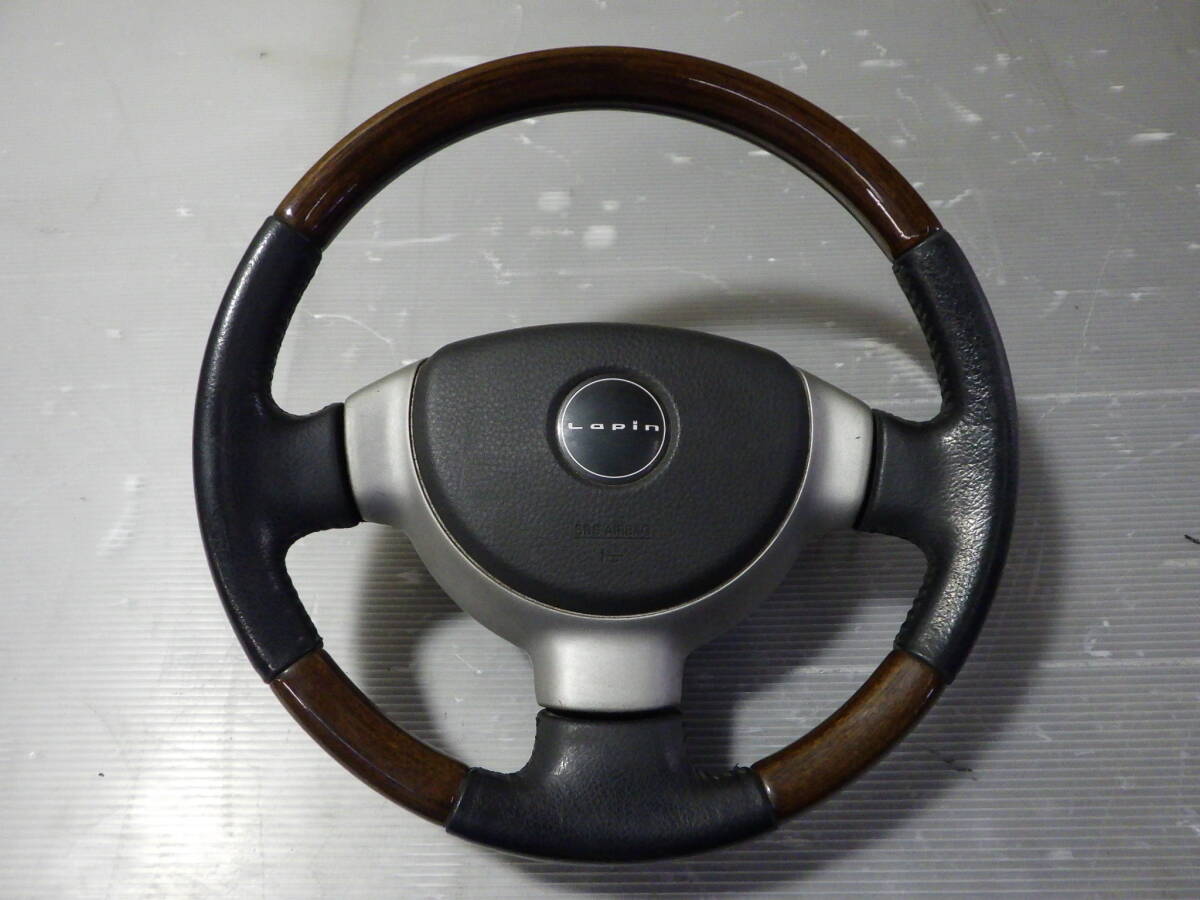 売り切り TA-HE21S ラパン ホーンパッド ハンドル ウッドステアリング 07-10-20-702 B2L-1 スリーアール長野拍卖