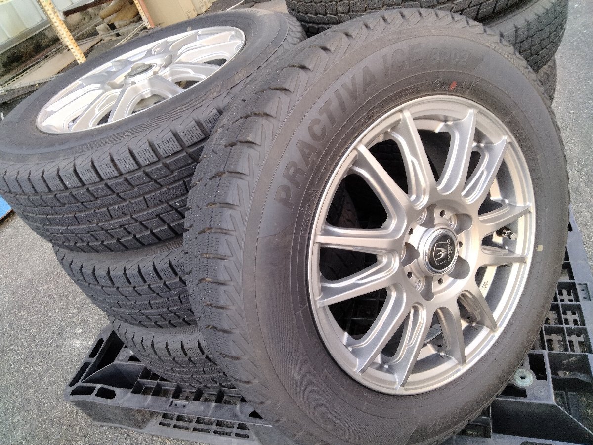 INVERNO 14インチ 5.5J+45 5穴100 2023年 175/70R14 PRACTIVA BP02 スタッドレス 山あり 4本セット拍卖