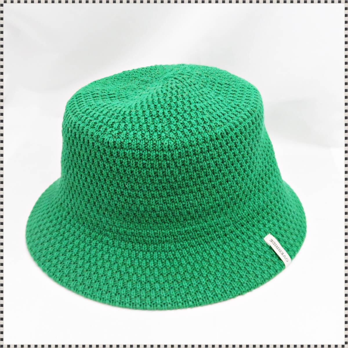 【 美品 送料無料 】 オーバーライド ニット バケット ハット クラッシャーハット グリーン OVERRIDE バケハ 102002拍卖