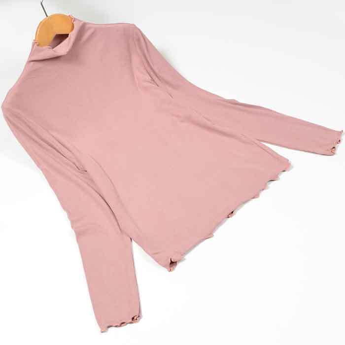 カットソー レディース 長袖 フリルネック メロウフリル ストレッチ L〜LL 体型カバー 大人可愛い 秋冬拍卖