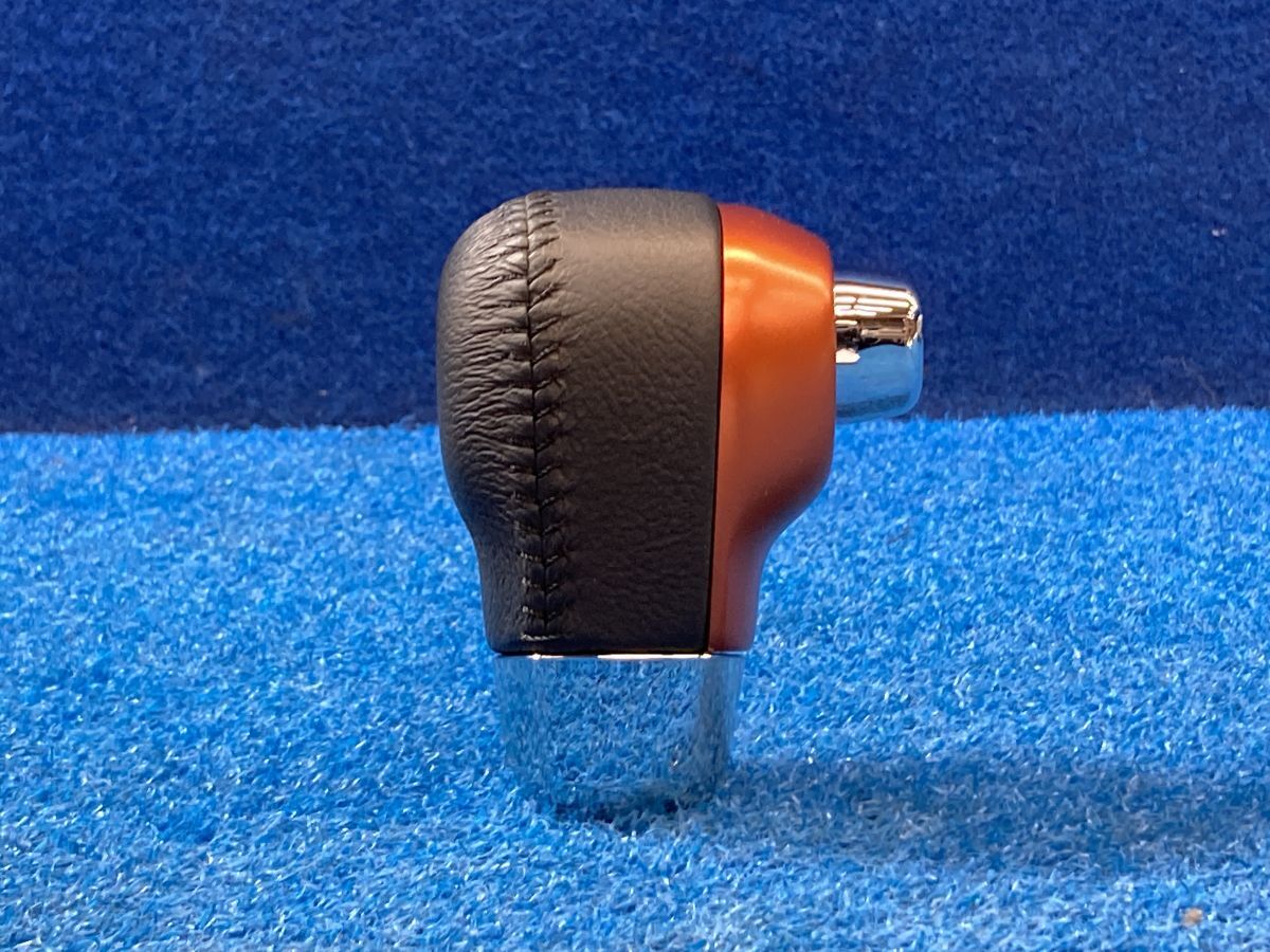 美品★ ダイハツ LA650S LA660S タント ファンクロス 純正 OP オプション レザー 革 シフトノブ オレンジ拍卖