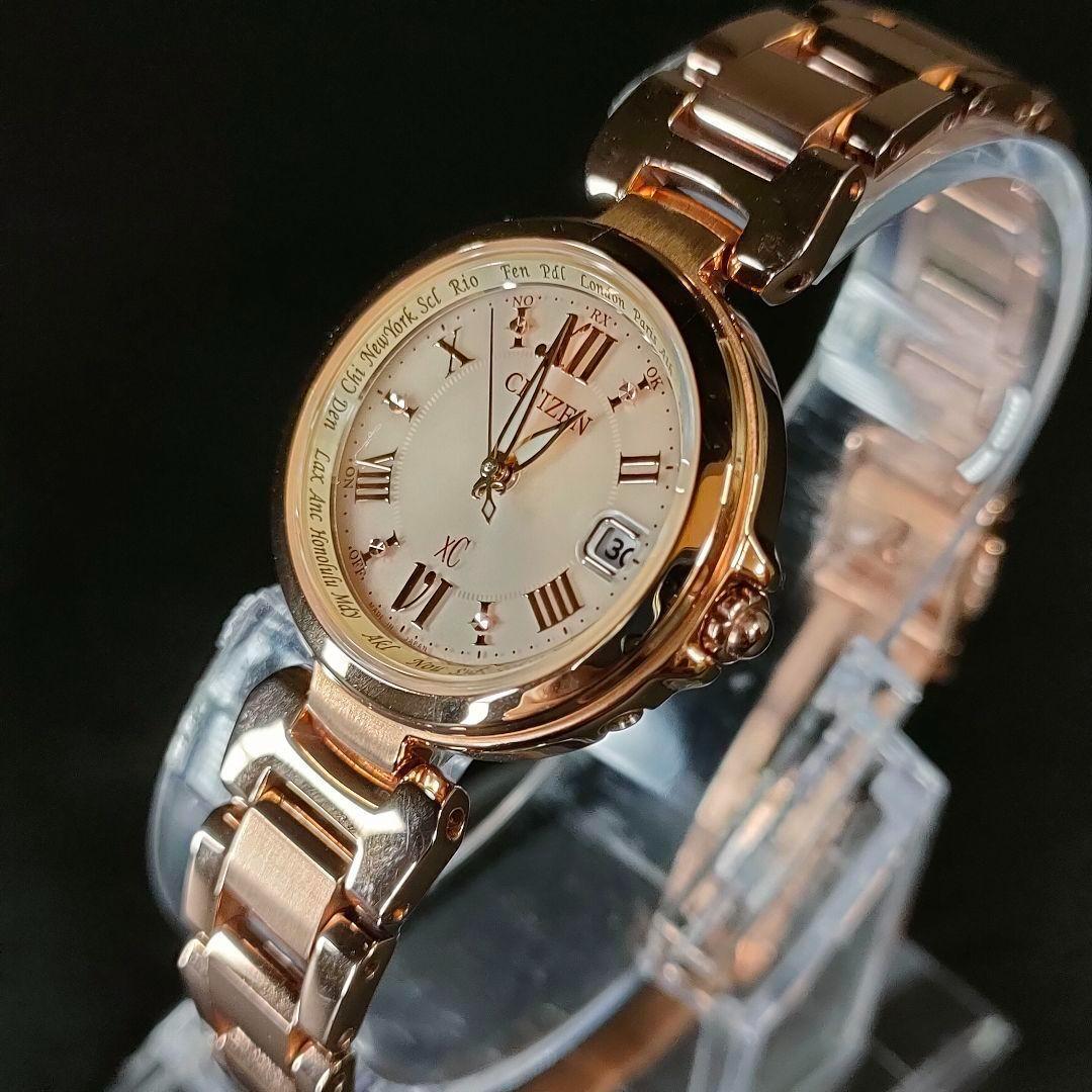 極美品 CITIZEN シチズン XC H246 ピンクゴールド ソーラー 時計拍卖