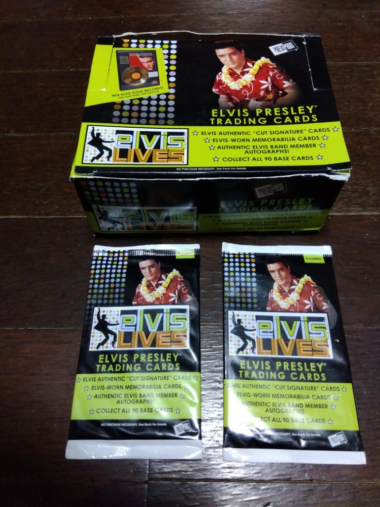 エルビスプレスリー トレーディングカード2パックと空き箱拍卖
