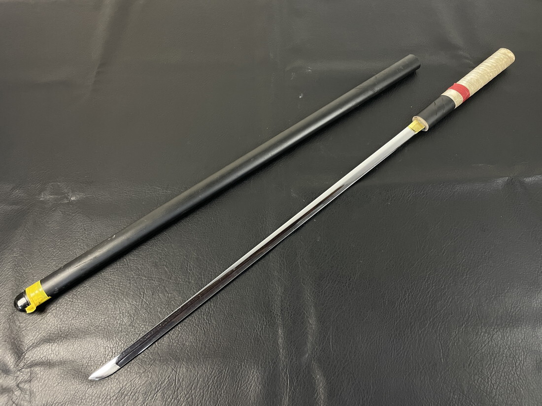 模造刀 仕込み杖風 日本刀風 全長約99cm 刃渡約59cm 重量0.6kg 鞘付き インテリア コレクション 居合 演劇 撮影用 和風小道具 管Y2124N拍卖