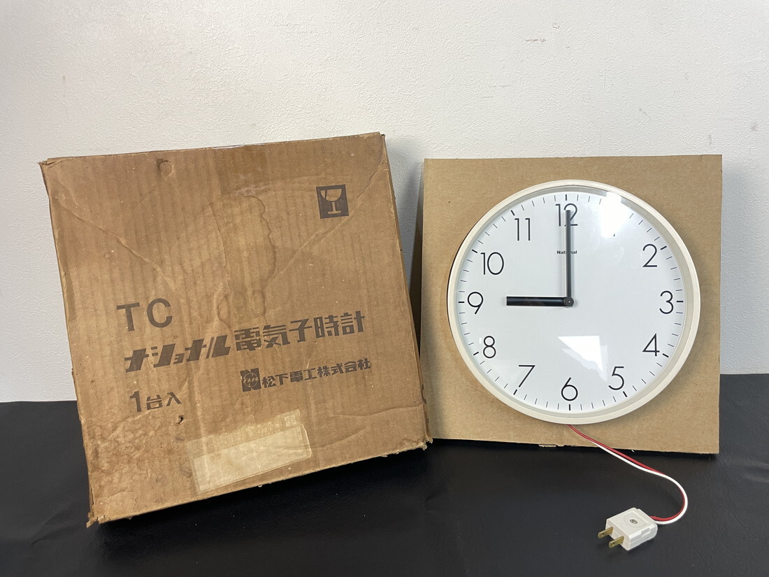 National ナショナル 電気子時計 TC1009 TR415 DC24V 業務用 壁掛け時計 松下電工製 箱付き 管Y2321N拍卖