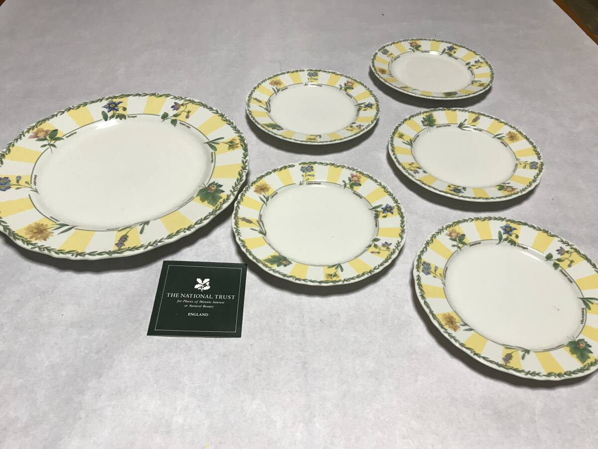 ★未使用品 保管品★ノリタケ The National Trust パーティーセット 大皿&小皿 6点セット拍卖