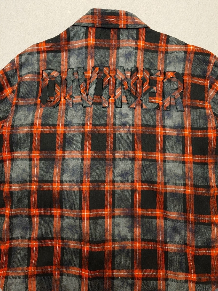 DIVINER ディバイナー ディヴァイナー ネルシャツ 赤 グレー Мサイズ チェック柄 長袖 未使用品拍卖