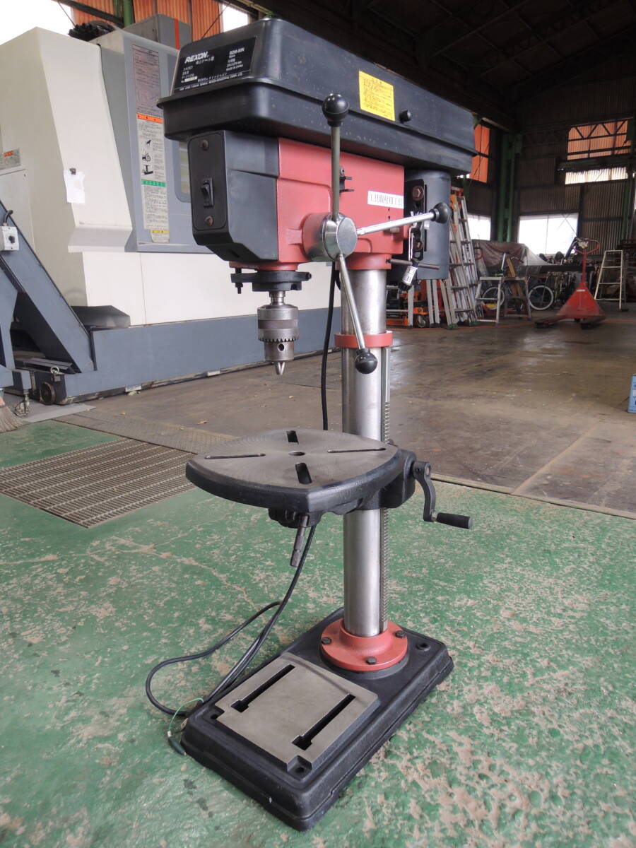 REXON 卓上ボール盤 RDM-80N 100V 穴あけ能力:16㎜ 回転数:12段階 テーブル寸法:274×274 中古 工具 #985拍卖