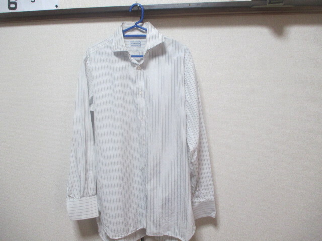 15 (M )■HABERDASHER■長袖シャツ■ストライプ ■used 送185 o拍卖
