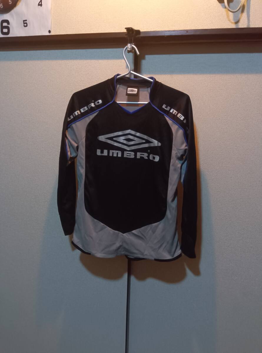 サイズS■UMBRO/アンブロ■長袖シャツ■黒/グレー used●送料185● 拍卖