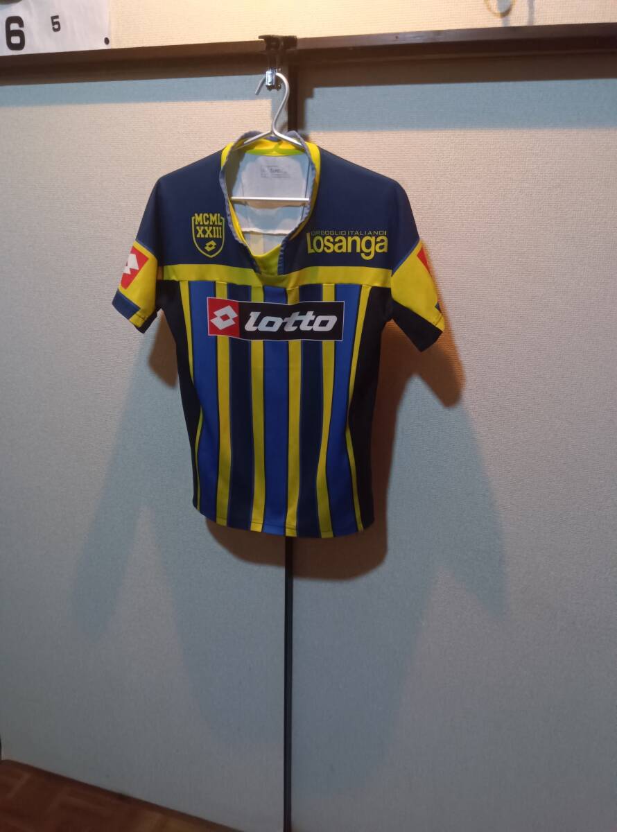 サイズS?■lotto/ロット■半袖シャツ■ブルー/ イエロー/黒 used●送料185● 拍卖