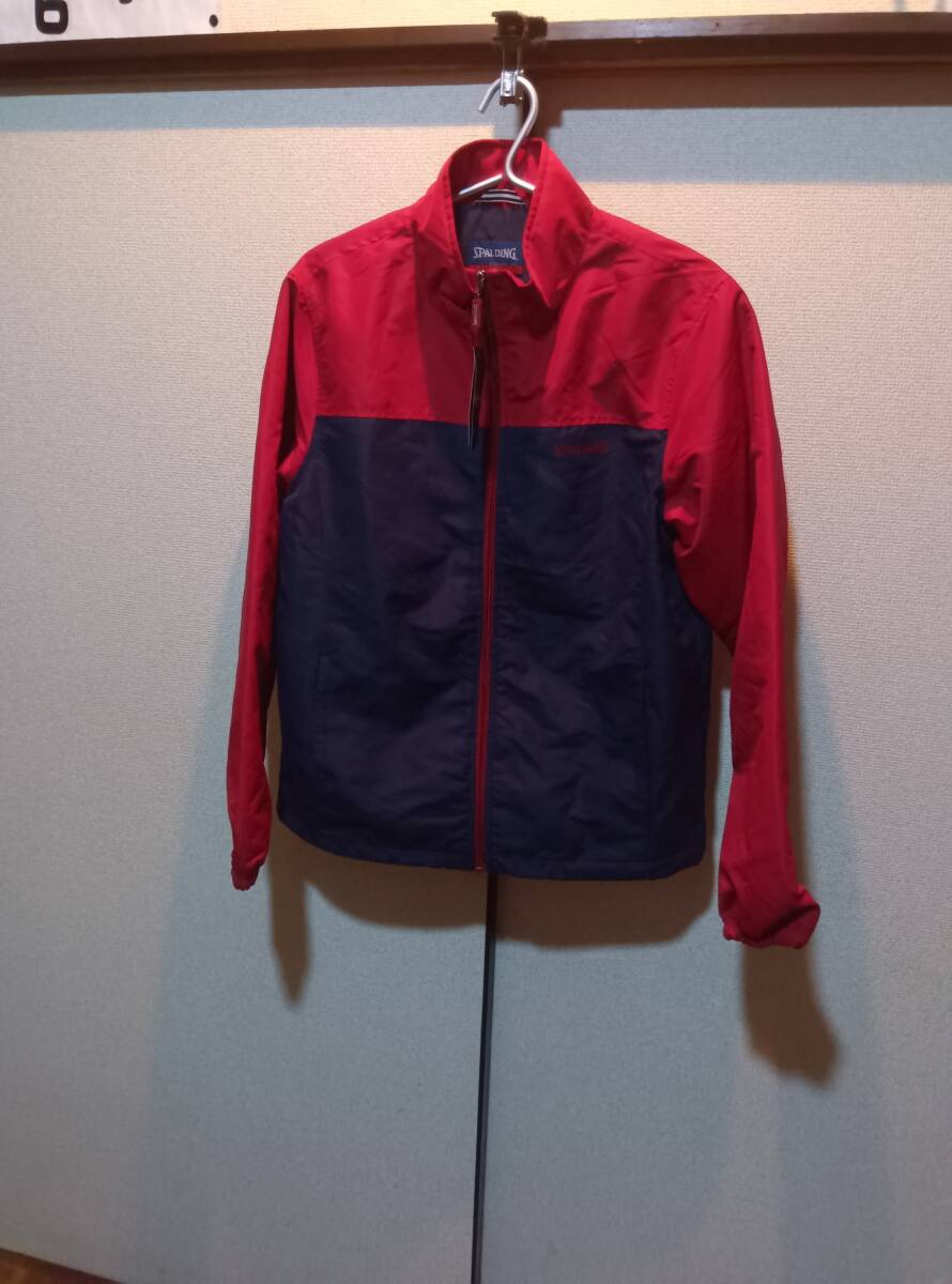 サイズL■SPALDING/スポルディング■裏起毛ウインドブレーカー■レッド/ネイビー 未使用● 拍卖